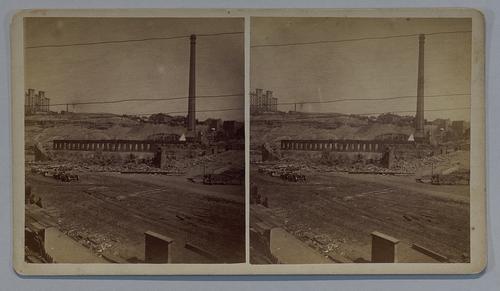 Elevator, cor. Liberty and Grant Streets, Pan-Handle Machine Shop in the rear.