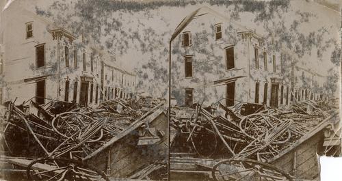 Stereoptican view of Johnstown Flood