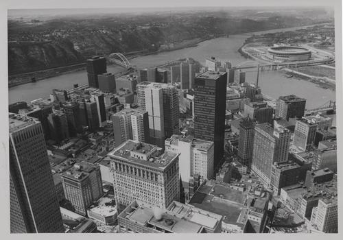 Downtown Pittsburgh Aerial Photograph (2)