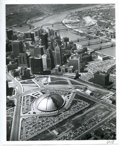 Downtown Pittsburgh Aerial Photograph (4)
