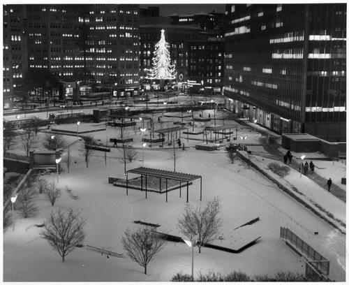Equitable Plaza Winter Scene