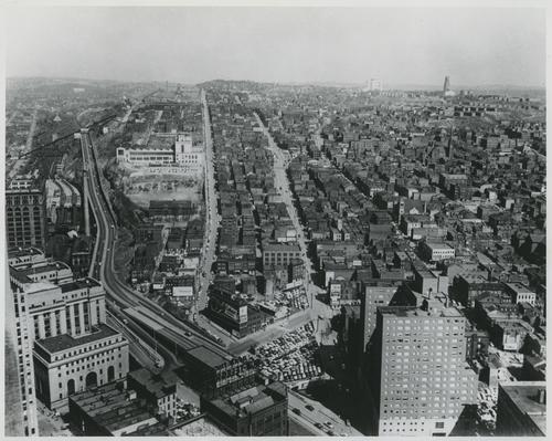 Downtown and Hill District Aerial Photograph