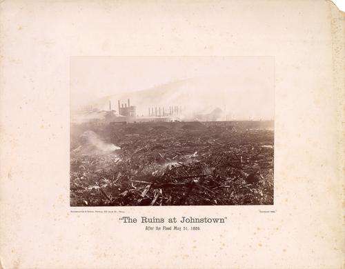 Wreckage Behind Pennsylvania Railroad Stone Bridge
