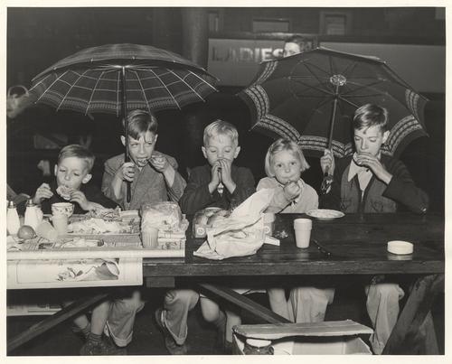 Picnic in the rain