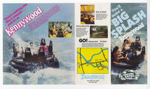 Kennywood "You'll make a big splash" brochure