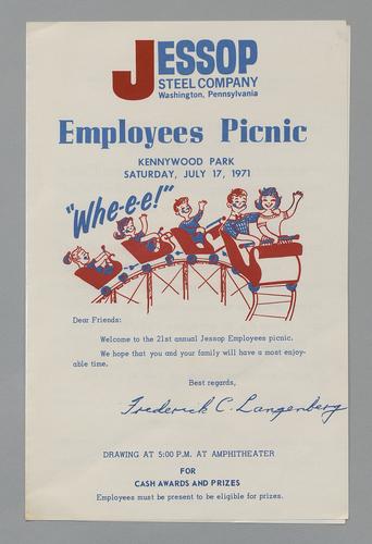 Jessop Steel Company Employees Picnic