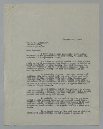 Letter from Kennywood to Woodside Park (1)