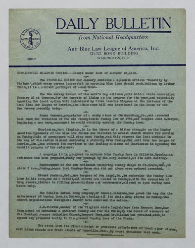 Anti Blue Law League Daily Bulletin (1)