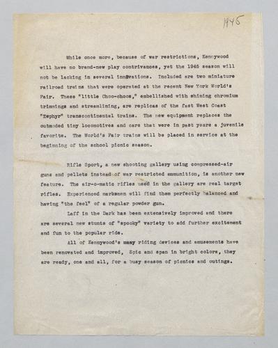 1945 Season Summary