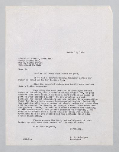 Letter from Kennywood to Coney Island, Inc.