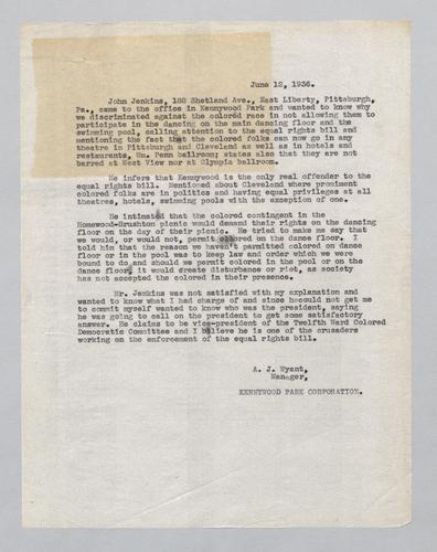 Complaint from John Jenkins