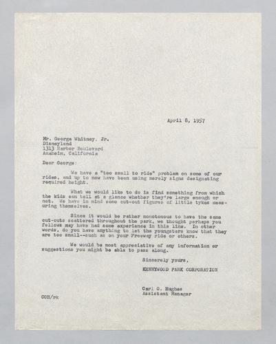 Letter from Kennywood to Disneyland (1)