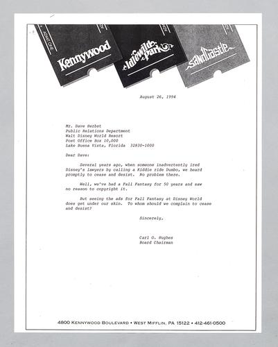 Letter from Kennywood to Disneyland (2)