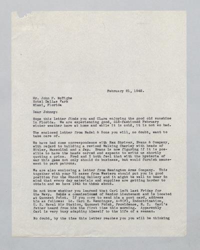Reply from Kennywood to John McTighe