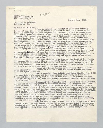 Reply from Joseph LeBrandt to Kennywood