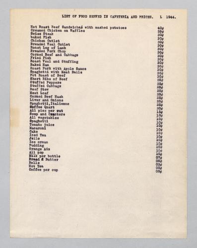 Food Prices 1944