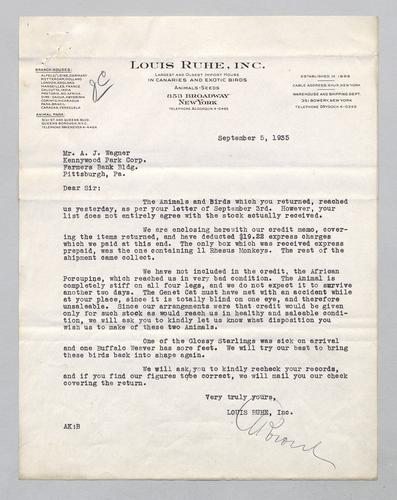 Letter from Louis Ruhe to Kennywood (2)