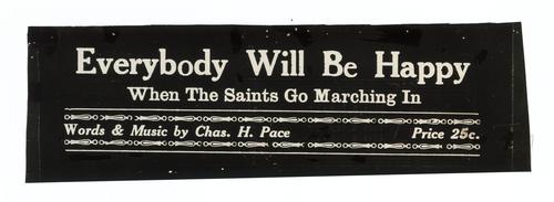 Everybody Will Be Happy When the Saints Go Marching In