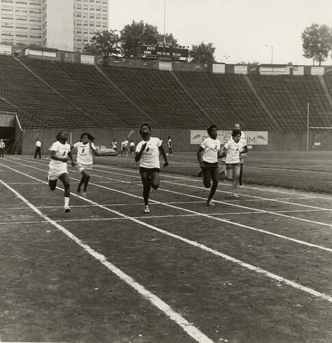 Young Contestants Finishing their Race