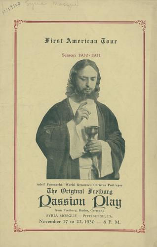 Theatre program - Original Freiburg Passion Play