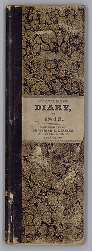 Diary Containing Accounts of Daily Life in Pittsburgh and on the Steamboat New Hampshire