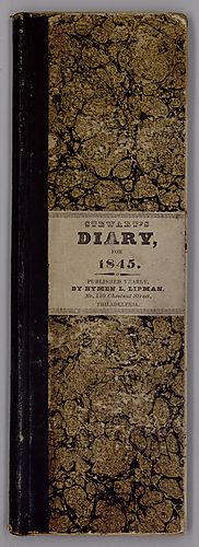 Diary Accounting Work on the Steamboat New Hampshire and Daily Life in Pittsburgh