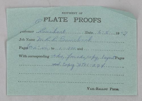 The Mary Roberts Rinehart Crime Book - plate proofs - pages 1-200