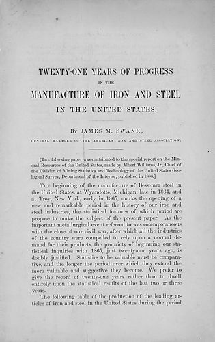 Twenty-one years of progress in the manufacture of iron and steel in the United States