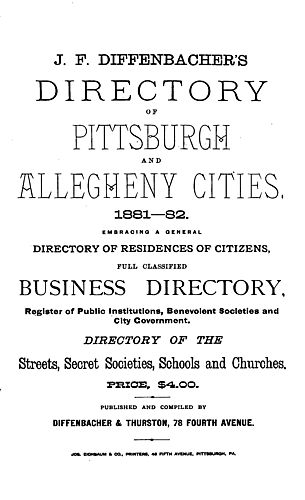 Diffenbacher's directory of Pittsburgh and Allegheny cities