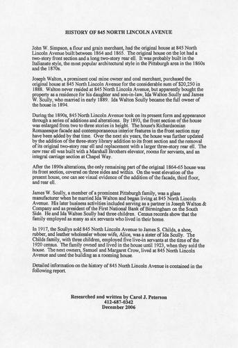 History of 845 North Lincoln Avenue