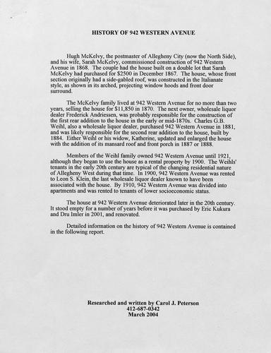 History of 942 Western Avenue