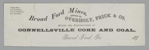 Broad Ford Mine, Billhead