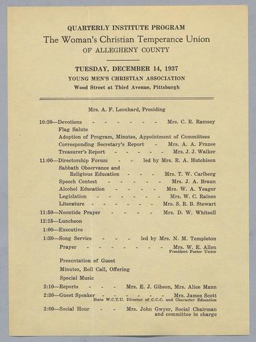 Allegheny County WTCU (Programs)