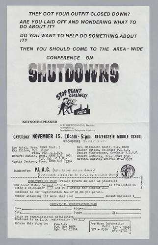 Conference on Shutdowns Flyer