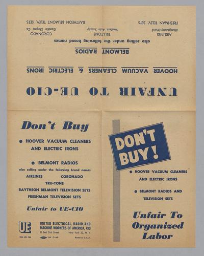 "Don't Buy!" Pamphet