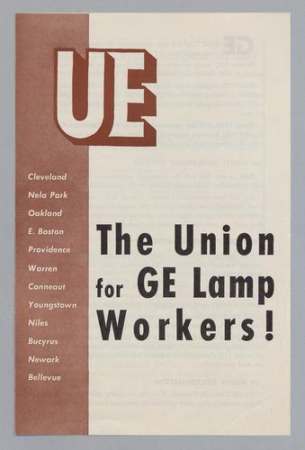 "UE - The Union for GE Lamp Workers!"