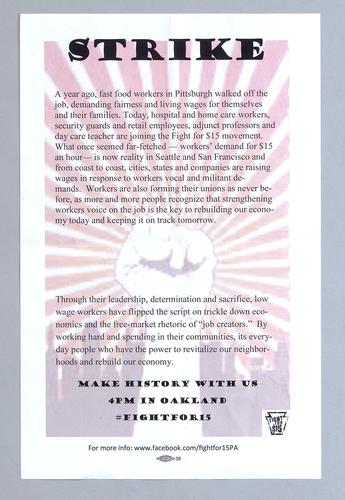 "Strike" Fight For 15 Flyer