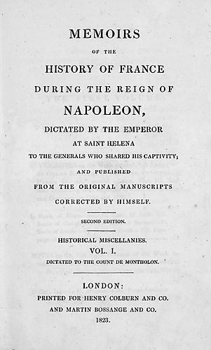 Memoirs of the history of France during the reign of Napoleon