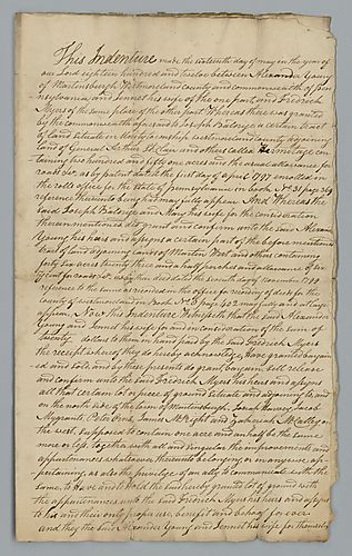 Alex Young and Fredrick Myers, Indenture