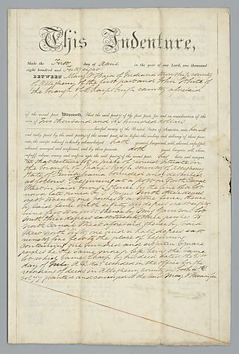 John White and Mary O'Hara, Indenture