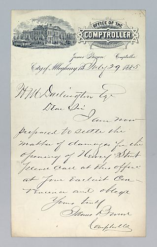 James Brown to William M. Darlington