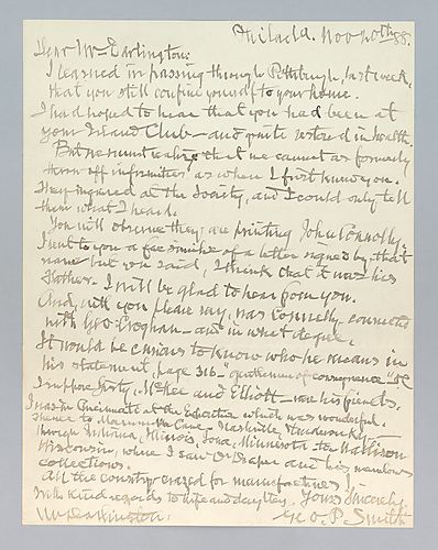 George P. Smith to William M. Darlington