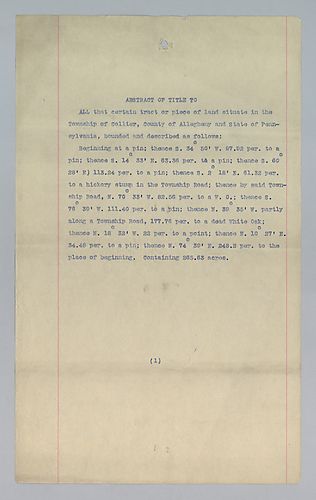 Land surveys and abstract of title