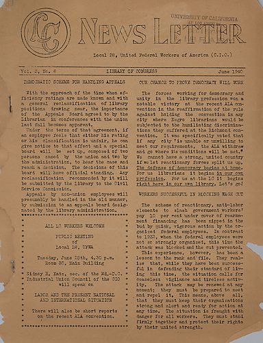 LC News Letter Vol. 3, No. 6