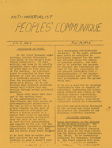 Anti-Imperialist Peoples' Communique