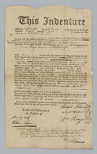 Andrew Watson Indenture