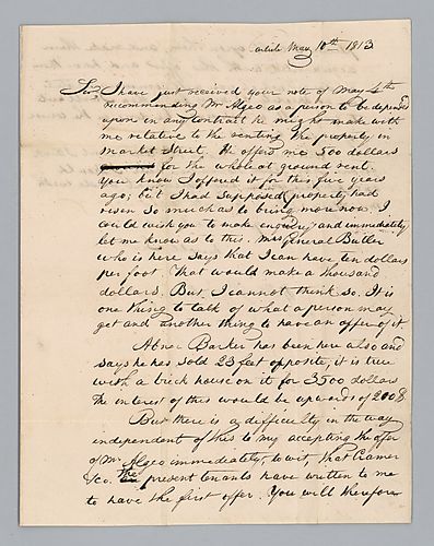 H. H. Brackenridge to Andrew Watson