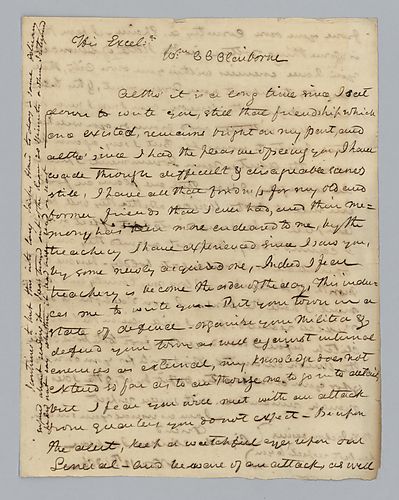 Andrew Jackson to Governor William C. C. Claiborne