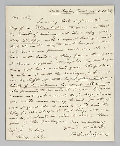 William M. Darlington to A. Eaton