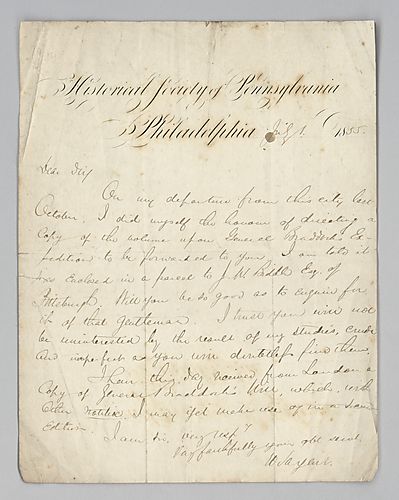 Historical Society of Pennsylvania to William M. Darlington